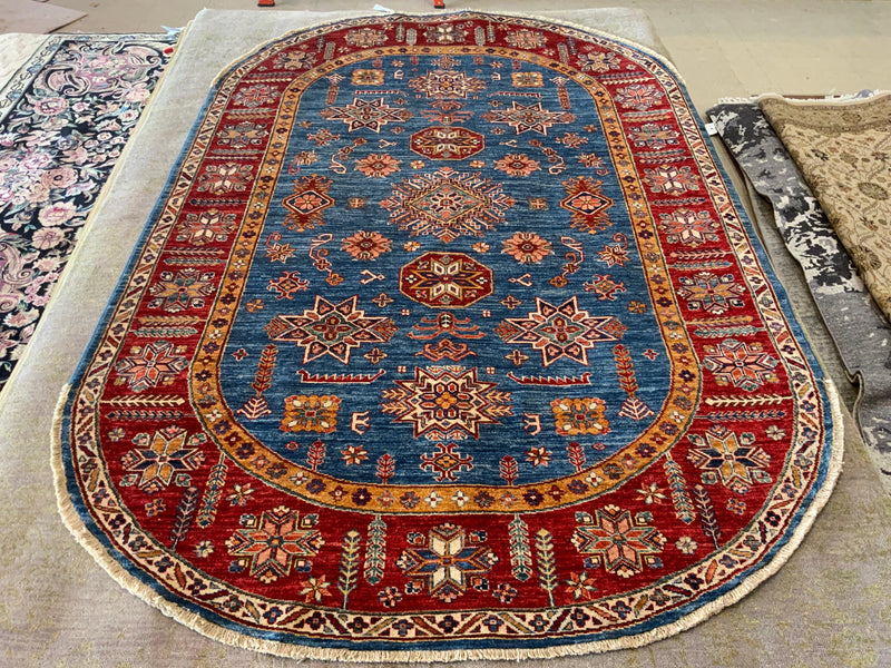 NEW 5ft. x 8ft. TRANSITIONAL KAZAK - David Tiftickjian & Sons