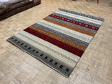 NEW 6ft. x 8ft. TRANSITIONAL GABBEH - David Tiftickjian & Sons