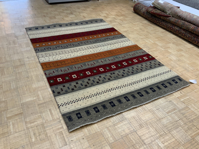 NEW 6ft. x 8ft. TRANSITIONAL GABBEH - David Tiftickjian & Sons