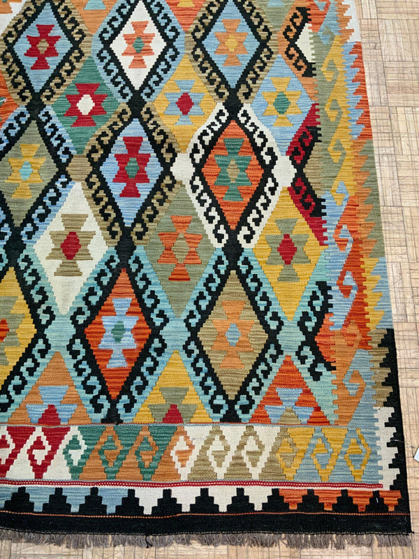 NEW 7ft. x 9ft. GEOMETRIC KILIM - David Tiftickjian & Sons