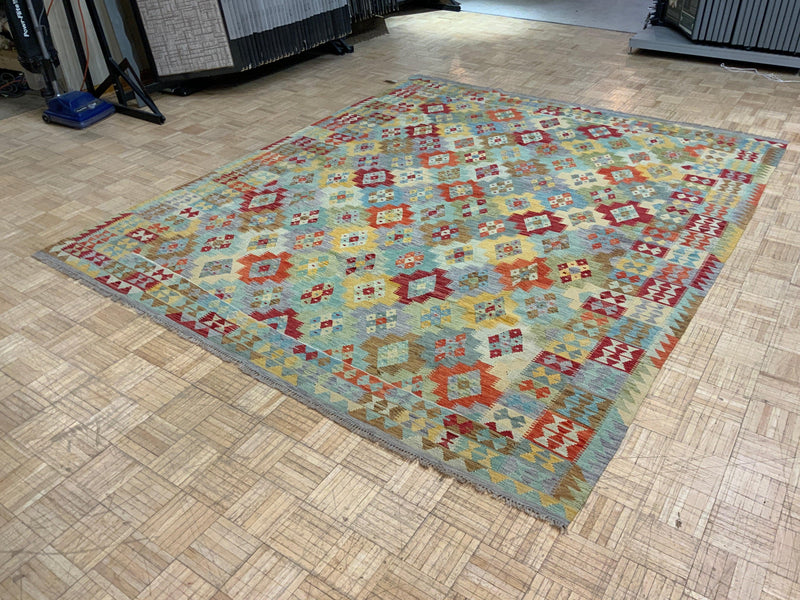 NEW 8ft. x 10ft. GEOMETRIC KILIM - David Tiftickjian & Sons