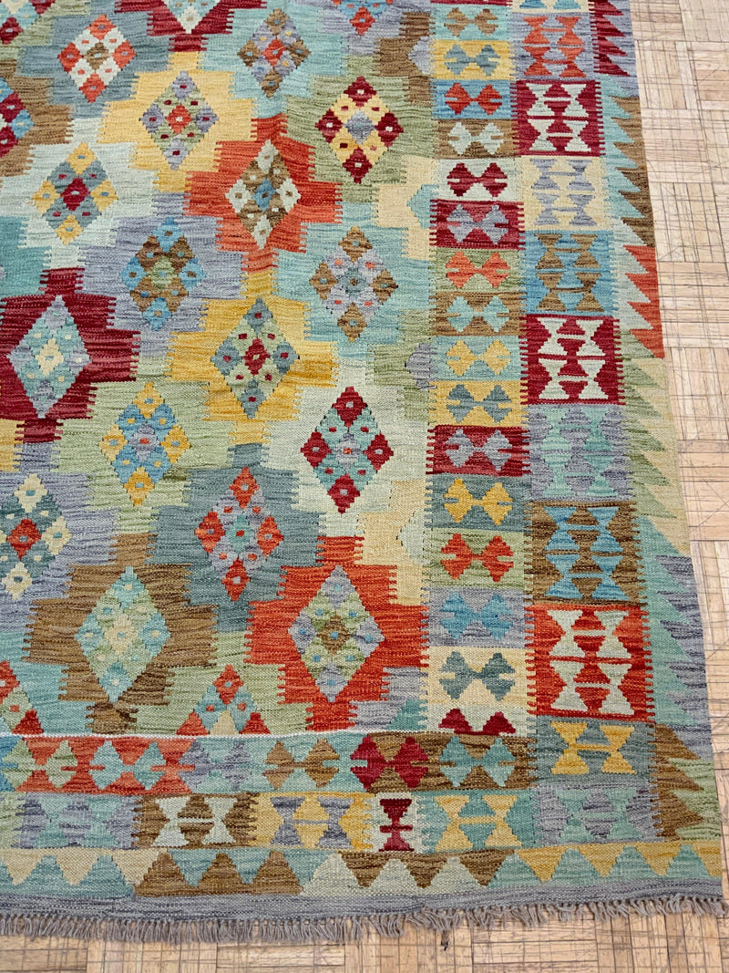 NEW 8ft. x 10ft. GEOMETRIC KILIM - David Tiftickjian & Sons
