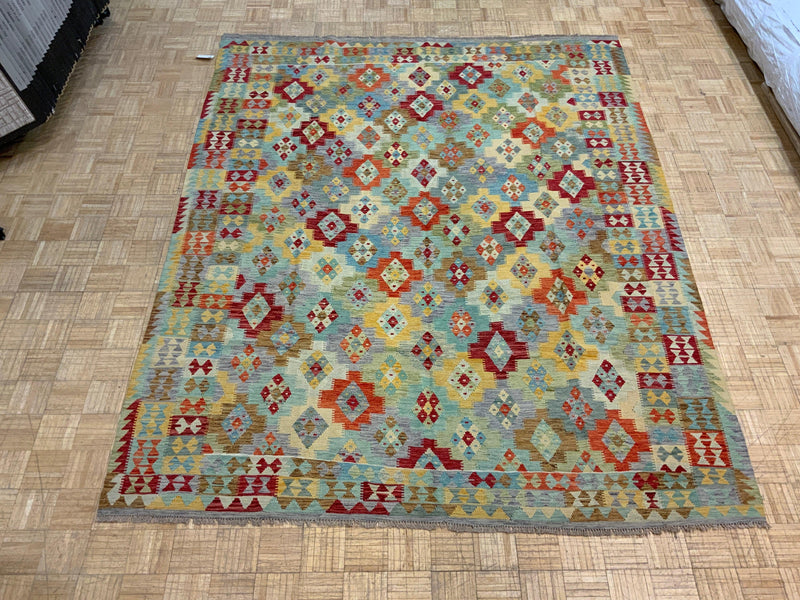 NEW 8ft. x 10ft. GEOMETRIC KILIM - David Tiftickjian & Sons