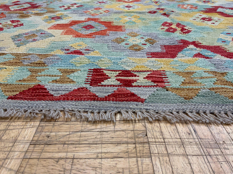NEW 8ft. x 10ft. GEOMETRIC KILIM - David Tiftickjian & Sons