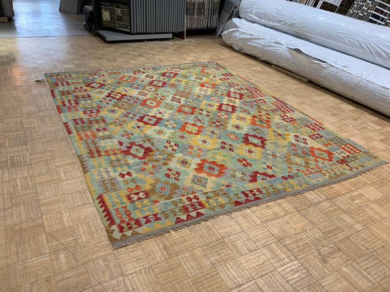 NEW 8ft. x 10ft. GEOMETRIC KILIM - David Tiftickjian & Sons