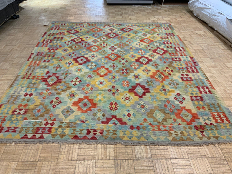 NEW 8ft. x 10ft. GEOMETRIC KILIM - David Tiftickjian & Sons