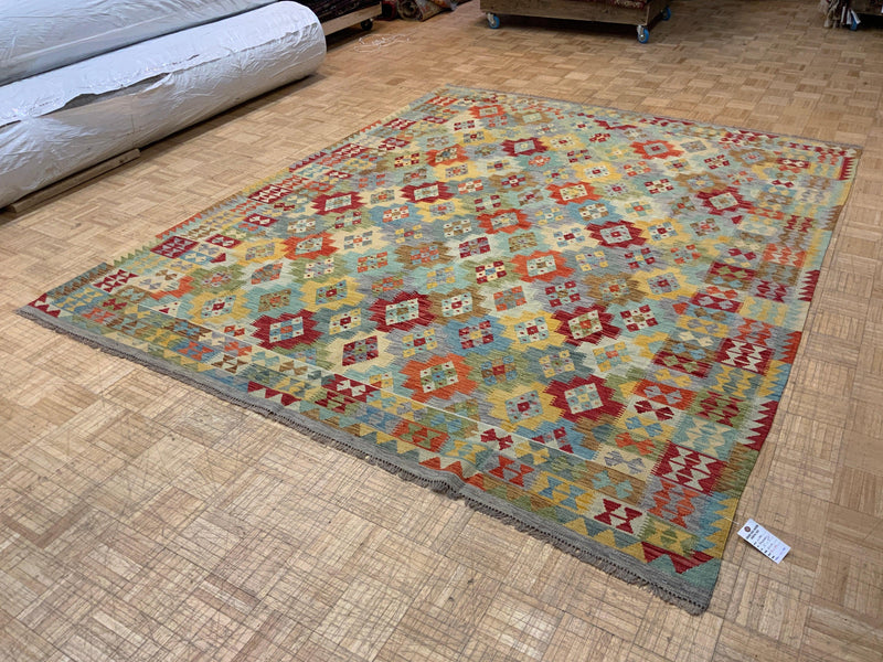 NEW 8ft. x 10ft. GEOMETRIC KILIM - David Tiftickjian & Sons