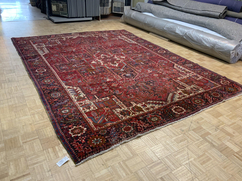 SEMI-ANTIQUE 10ft. x 13ft. GEOMETRIC HERIZ - David Tiftickjian & Sons