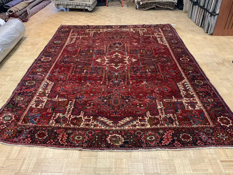 SEMI-ANTIQUE 10ft. x 13ft. GEOMETRIC HERIZ - David Tiftickjian & Sons