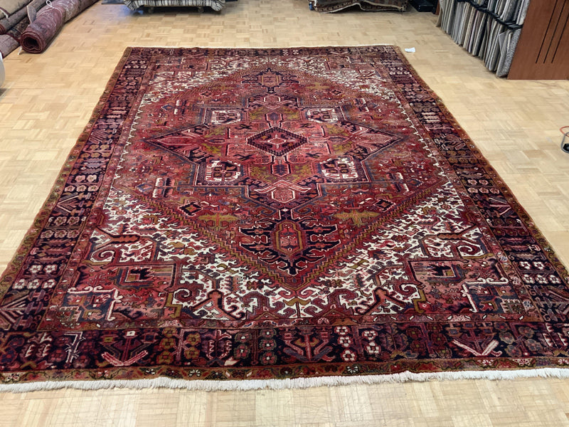 SEMI-ANTIQUE 10ft. x 13ft. GEOMETRIC HERIZ - David Tiftickjian & Sons