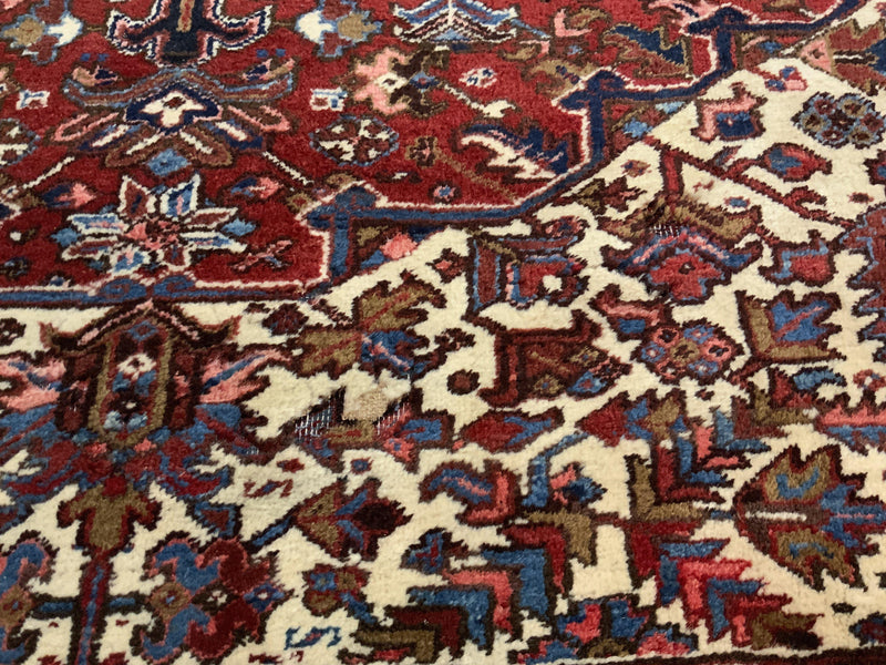 SEMI-ANTIQUE 10ft. x 15ft. GEOMETRIC HERIZ - David Tiftickjian & Sons