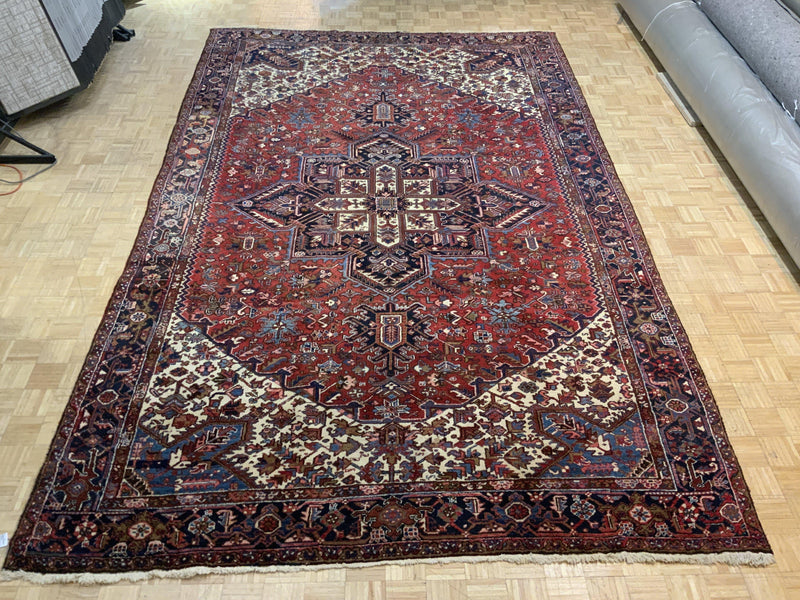 SEMI-ANTIQUE 10ft. x 15ft. GEOMETRIC HERIZ - David Tiftickjian & Sons