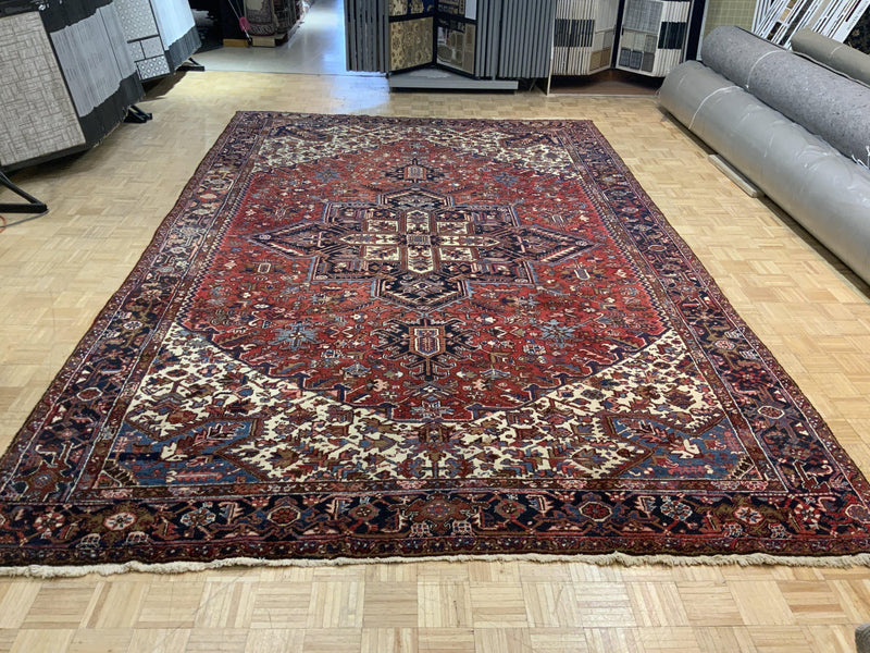 SEMI-ANTIQUE 10ft. x 15ft. GEOMETRIC HERIZ - David Tiftickjian & Sons