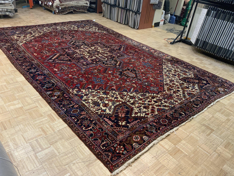 SEMI-ANTIQUE 10ft. x 15ft. GEOMETRIC HERIZ - David Tiftickjian & Sons