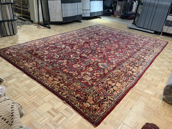 SEMI-ANTIQUE 10ft. x 16ft. TRADITIONAL SAROUK - David Tiftickjian & Sons