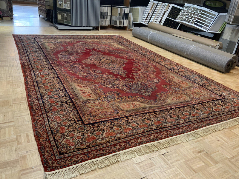 SEMI-ANTIQUE 11ft. x 17ft. TRADITIONAL SAROUK - David Tiftickjian & Sons