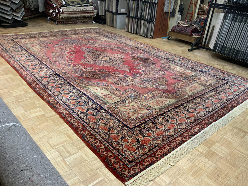 SEMI-ANTIQUE 11ft. x 17ft. TRADITIONAL SAROUK - David Tiftickjian & Sons