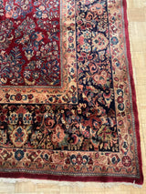 SEMI-ANTIQUE 12ft. x 13ft. TRADITIONAL SAROUK - David Tiftickjian & Sons