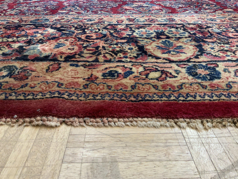 SEMI-ANTIQUE 12ft. x 13ft. TRADITIONAL SAROUK - David Tiftickjian & Sons