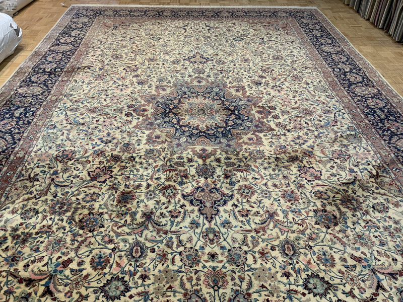 SEMI-ANTIQUE 12ft. x 19ft. TRADITIONAL TABRIZ - David Tiftickjian & Sons