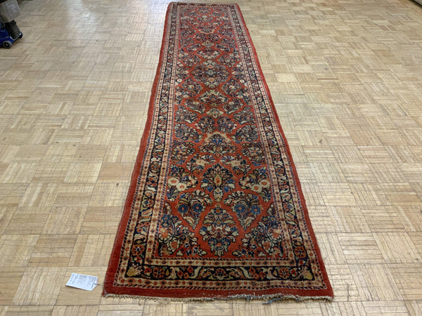 SEMI-ANTIQUE 3ft. x 12ft. TRADITIONAL SAROUK - David Tiftickjian & Sons