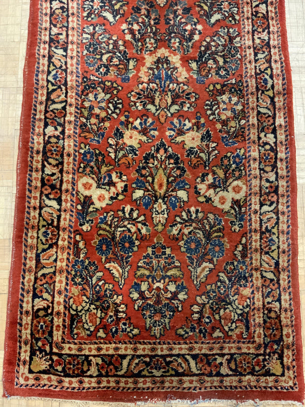 SEMI-ANTIQUE 3ft. x 12ft. TRADITIONAL SAROUK - David Tiftickjian & Sons