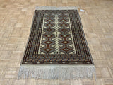 SEMI-ANTIQUE 3ft. x 5ft. GEOMETRIC BOKARA - David Tiftickjian & Sons