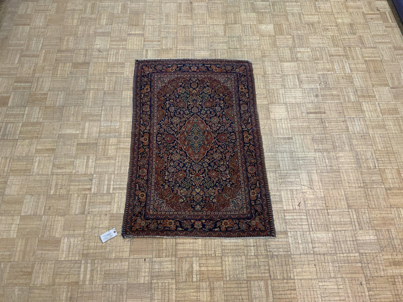 SEMI-ANTIQUE 3ft. x 5ft. TRADITIONAL KASHAN - David Tiftickjian & Sons