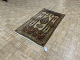 SEMI-ANTIQUE 3ft. x 5ft. TRADITIONAL PRAYER RUG - David Tiftickjian & Sons