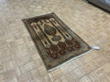 SEMI-ANTIQUE 3ft. x 5ft. TRADITIONAL PRAYER RUG - David Tiftickjian & Sons