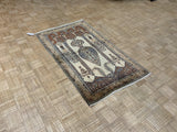 SEMI-ANTIQUE 3ft. x 5ft. TRADITIONAL PRAYER RUG - David Tiftickjian & Sons