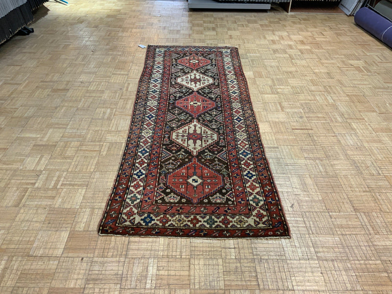 SEMI-ANTIQUE 3ft. x 9ft. GEOMETRIC KAZAK - David Tiftickjian & Sons