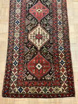 SEMI-ANTIQUE 3ft. x 9ft. GEOMETRIC KAZAK - David Tiftickjian & Sons