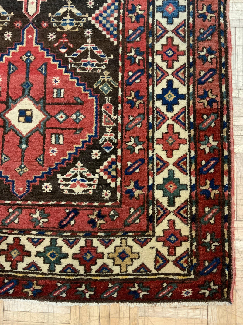 SEMI-ANTIQUE 3ft. x 9ft. GEOMETRIC KAZAK - David Tiftickjian & Sons