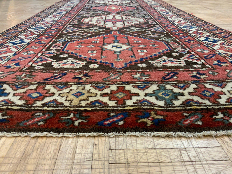 SEMI-ANTIQUE 3ft. x 9ft. GEOMETRIC KAZAK - David Tiftickjian & Sons