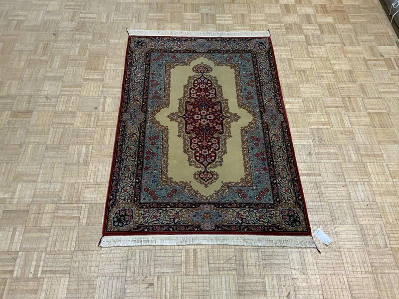 SEMI-ANTIQUE 4ft. x 6ft. FLORAL KERMAN - David Tiftickjian & Sons