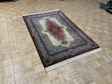 SEMI-ANTIQUE 4ft. x 6ft. FLORAL KERMAN - David Tiftickjian & Sons