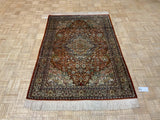 SEMI-ANTIQUE 4ft. x 6ft. TRADITIONAL KASHAN - David Tiftickjian & Sons