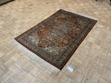 SEMI-ANTIQUE 4ft. x 6ft. TRADITIONAL KASHAN - David Tiftickjian & Sons