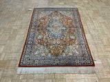 SEMI-ANTIQUE 4ft. x 6ft. TRADITIONAL KASHAN - David Tiftickjian & Sons
