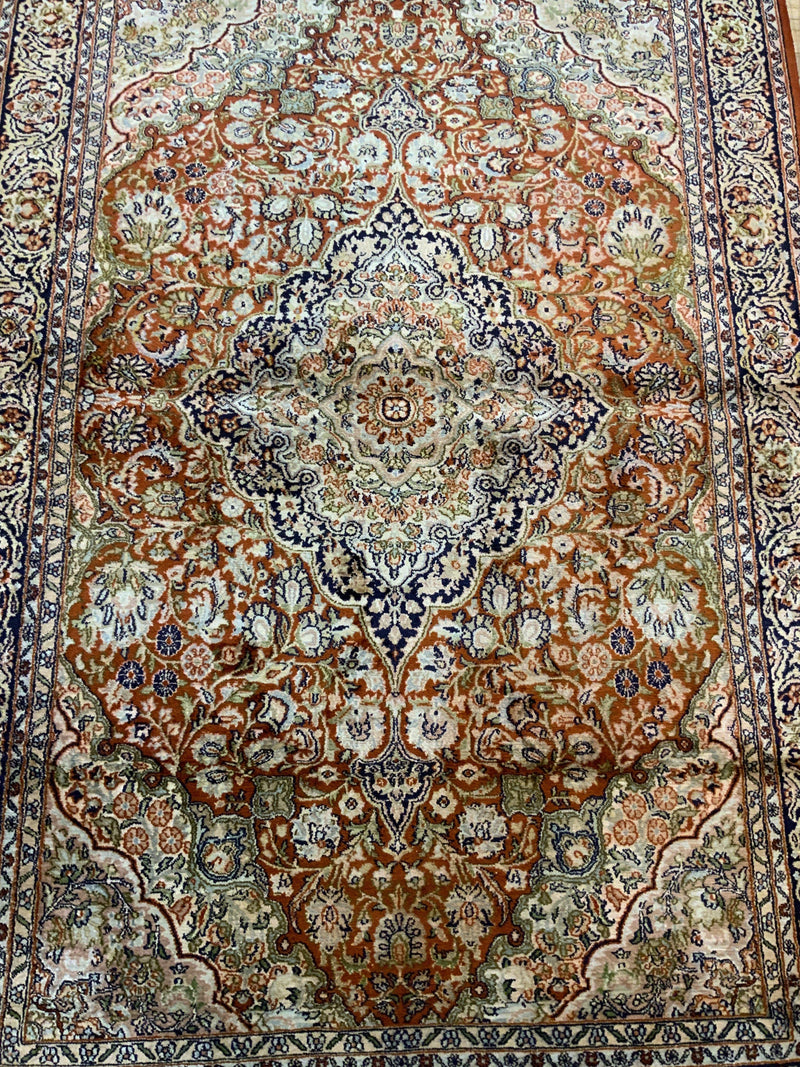 SEMI-ANTIQUE 4ft. x 6ft. TRADITIONAL KASHAN - David Tiftickjian & Sons