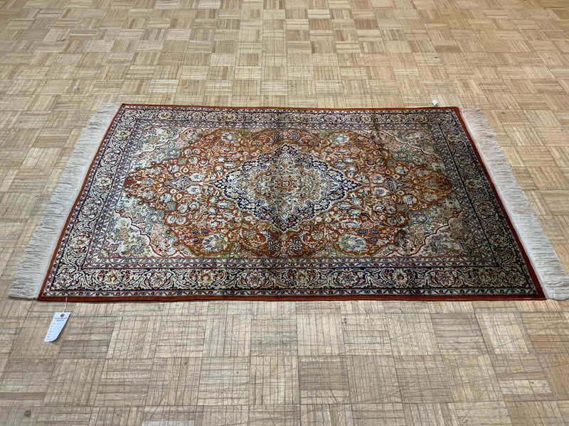 SEMI-ANTIQUE 4ft. x 6ft. TRADITIONAL KASHAN - David Tiftickjian & Sons