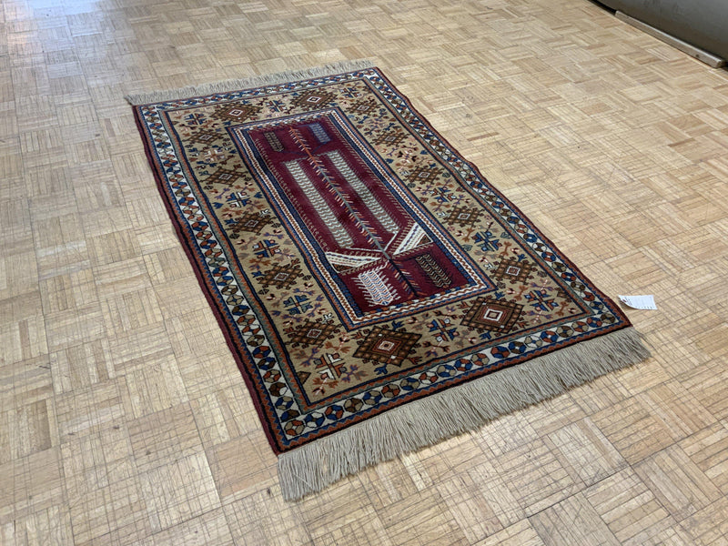 SEMI-ANTIQUE 4ft. x 6ft. TRADITIONAL KAZAK - David Tiftickjian & Sons