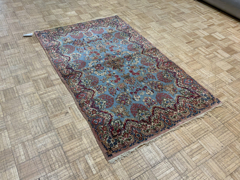 SEMI-ANTIQUE 4ft. x 6ft. TRADITIONAL KERMAN - David Tiftickjian & Sons