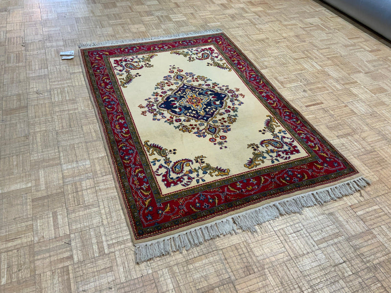 SEMI-ANTIQUE 4ft. x 6ft. TRADITIONAL QUOM - David Tiftickjian & Sons