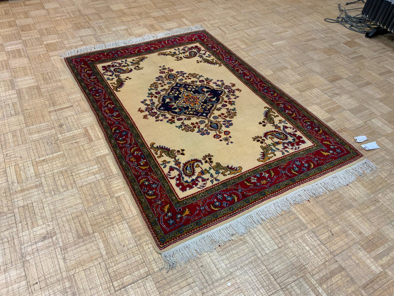 SEMI-ANTIQUE 4ft. x 6ft. TRADITIONAL QUOM - David Tiftickjian & Sons