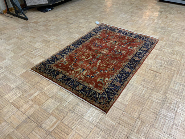 SEMI-ANTIQUE 4ft. x 6ft. TRANSITIONAL SAROUK - David Tiftickjian & Sons