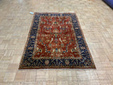 SEMI-ANTIQUE 4ft. x 6ft. TRANSITIONAL SAROUK - David Tiftickjian & Sons