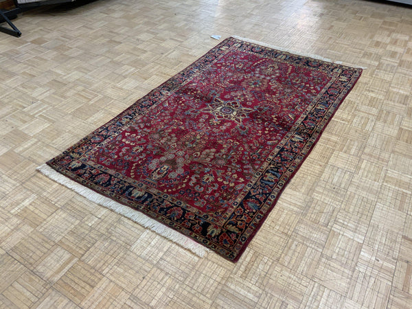 SEMI-ANTIQUE 4ft. x 7ft. TRADITIONAL SAROUK - David Tiftickjian & Sons