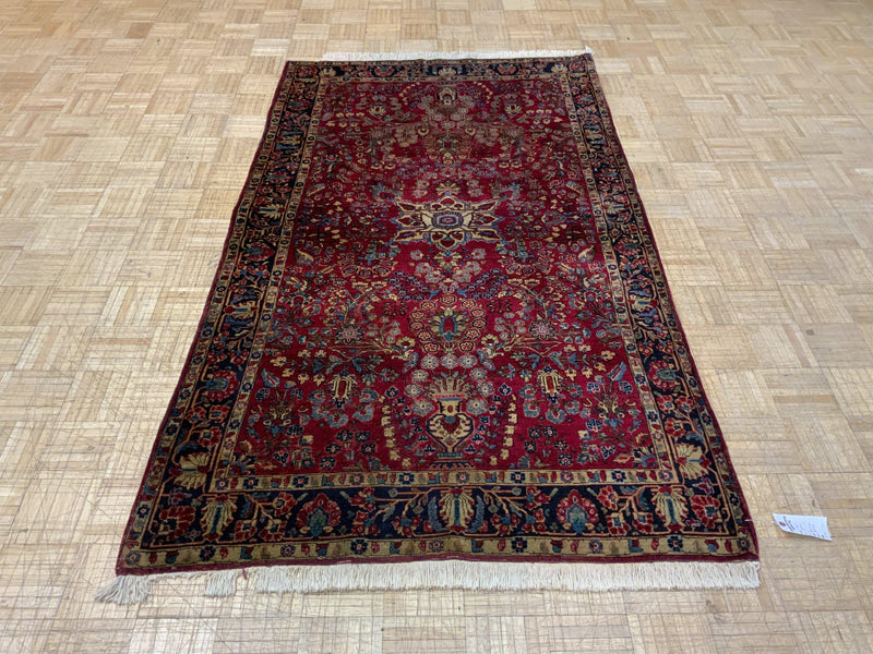 SEMI-ANTIQUE 4ft. x 7ft. TRADITIONAL SAROUK - David Tiftickjian & Sons